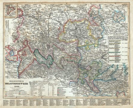 1849 Meyer Map of the Duchy of Brunswick, Germany