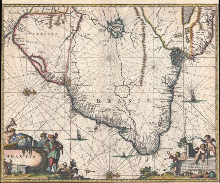 1671 Montanus Map of Brazil