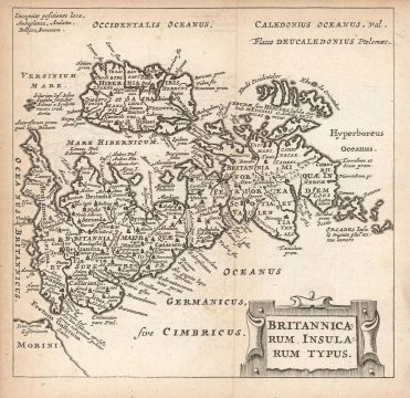 1661 Elzevir / Clüver map of the British Isles