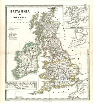 1865 Spruner Map of the British Isles (England, Scotland, Ireland)