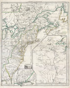 1755 Le Rouge Map of the English Colonies in North America (Eastern Seaboard)