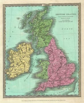 1832 Burr Map of the British Isles (England, Wales, Ireland, Scotland)