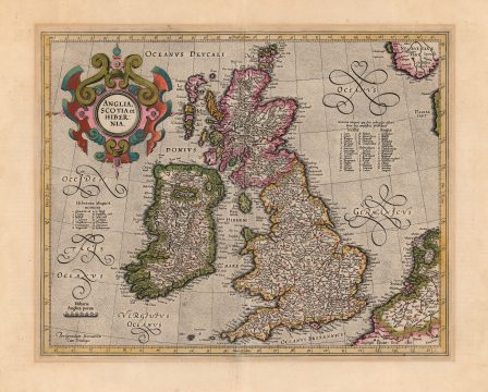 1623 Mercator / Hondius Map of the British Isles