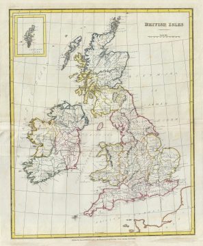 1823 Manuscript Map of the British Isles