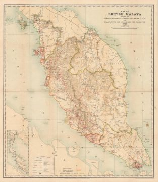 1920 F.M.S. Map of British Malaya (Malaysia)
