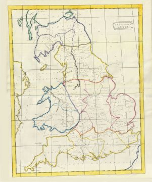 1823 Manuscript Map of England in Antiquity