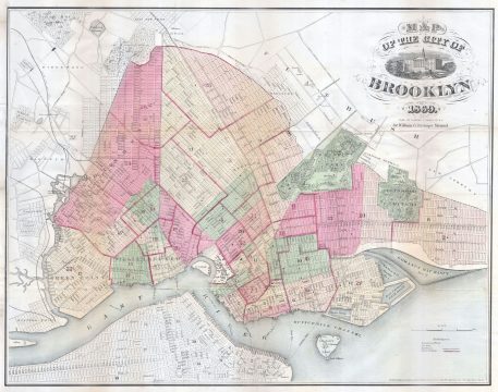 1869 Bishop Map of Brooklyn, New York