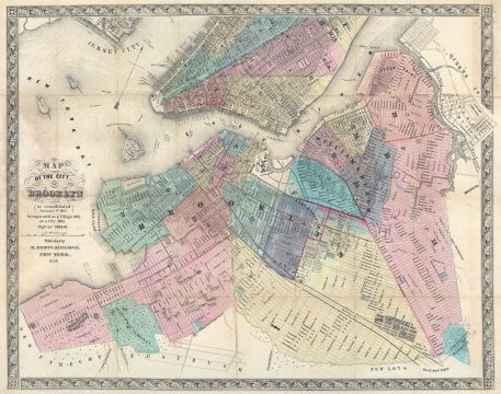 1856 Dripps Map of Brooklyn (New York City)