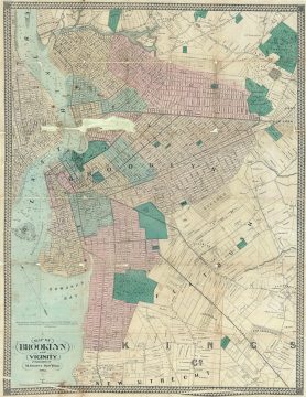 1862 Dripps Map of Brooklyn, New York