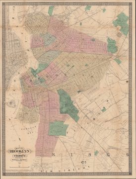 1868 Dripps Map of Brooklyn, New York