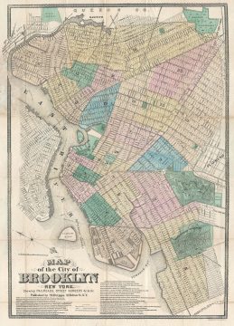 1873 Dripps Map of Brooklyn, New York