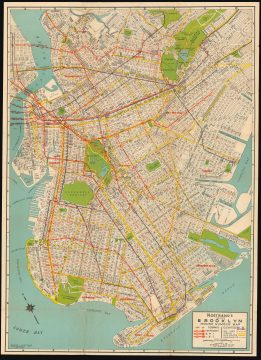 1934 George Nostrand Map of Brooklyn