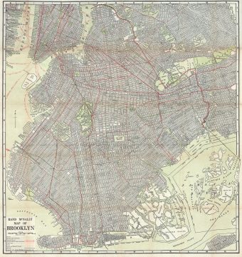 1917 Rand McNally Map of Brooklyn, New York