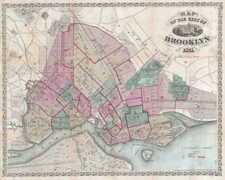 1871 Bishop Map of Brooklyn, New York