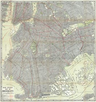 1917 Rand McNally Map of Brooklyn, New York