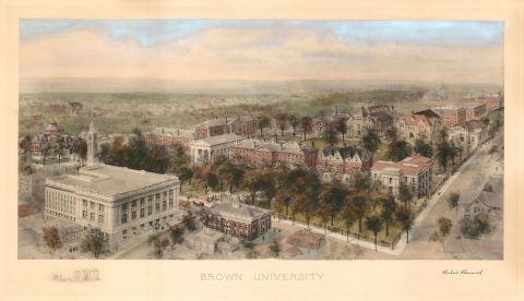 1908 Richard Rummell View of Brown University, Rhode Island
