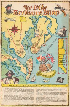 1963 Brunswick CoC Pictorial Map of the Golden Isles of Georgia