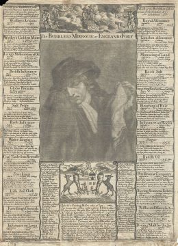 1766 Bowles Broadside Satirizing the South Sea Bubble