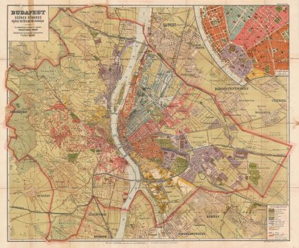 1920 Kogutowicz and Czako City Map or Plan of Budapest, Hungary