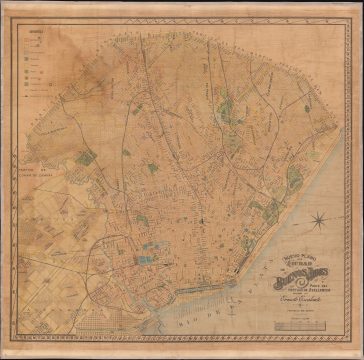 1912 Escalante City Map or Plan of Buenos Aires, Argentina
