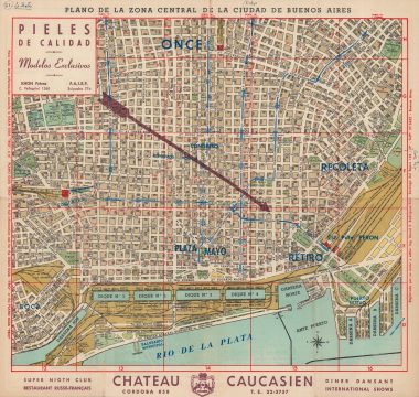 1950 Rodriguez-Trio Map of Central Buenos Aires
