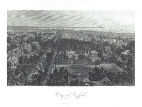 1873 Warren View of Buffalo, New York