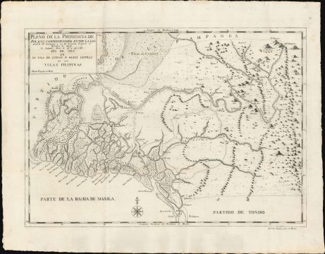 1818 Ildefonso de Aragon Map of Tondo (Manila vicinity), Philippines