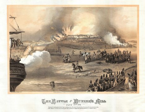 1875 Henry Thomas View of the Battle of Bunker Hill