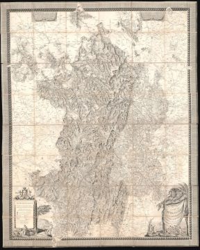 1782 Gauthey Map of Bourgogne (Burgundy Wine Region), France