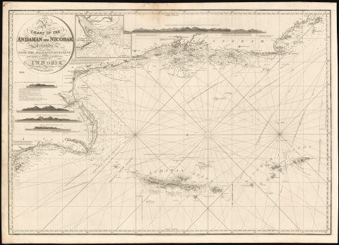 1856 Norie Map of the Andaman Islands, South Burma, and Thailand's West Coast