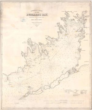 1877 Eldridge Nautical Chart or Map of Buzzard Bay, Massachusetts