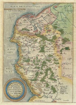 1579 Ortelius Map of Calais, France (Maroilles Cheese Region)