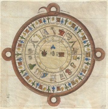 1721 Gemelli Aztec Calendar Wheel