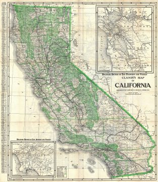 1920s Clason Map of California