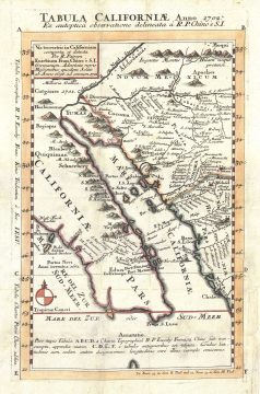 1702 Kino Map of California (first map to disprove the Califorina as an Island theory)