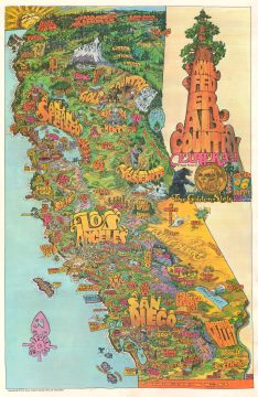 1973 Millsap Pictorial Map of California