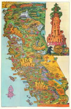 1973 Millsap Pictorial Map of California