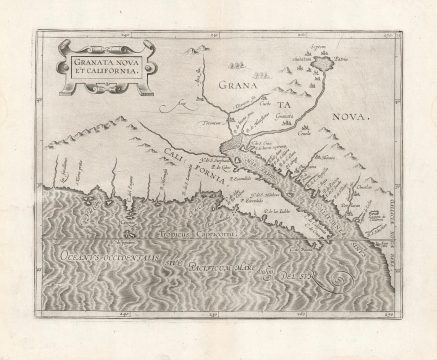 1597 Cornelis Wytfliet Map of California and the Southwest