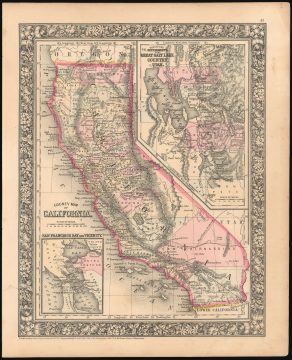 1866 Mitchell Map of California