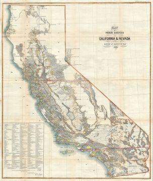 1863 Public Survey Map of California
