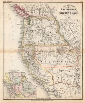 1852 Meyer Map of the Western United States
