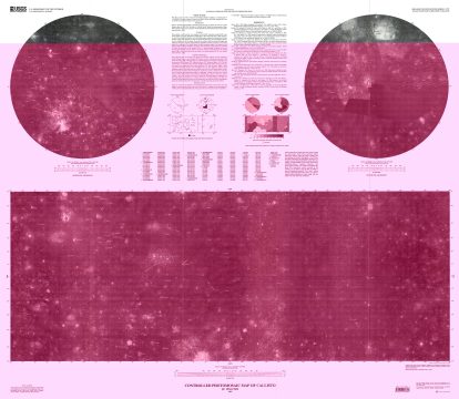 2002 U. S. Geological Survey Photomosaic Map of Callisto, Moon of Jupiter