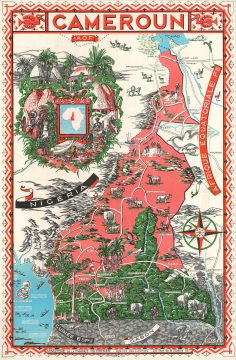 1950 Craste Pictorial Map of Cameroon