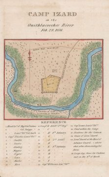 1836 Map of Camp Izard, central Florida, Second Seminole War