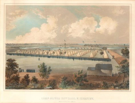 1863 Sarony, Major, and Knapp View of Camp Oliver, North Carolina