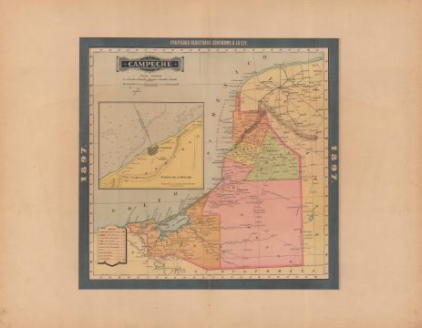1897 Garcia Cubas Map of Campeche