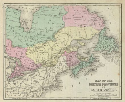 1879 Warren Map of Canada (British Provinces)
