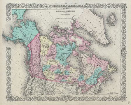 1856 Colton Map of Canada or the British Possessions in North America