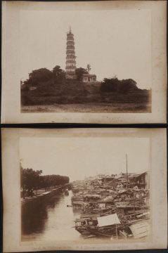 1890 Photographs of Temple of the Six Banyan Trees and Shamian Canal, Canton (Guangzhou), China