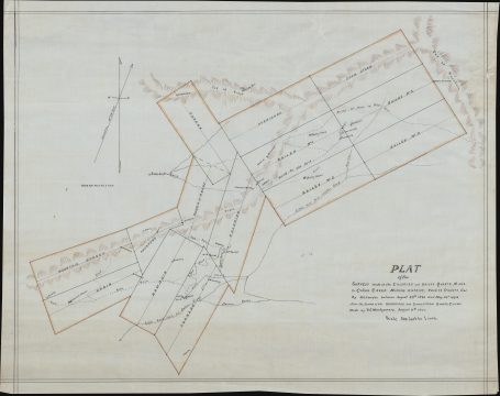 1901 Manuscript Map of Canyon Creek Mining District, Trinity County, California